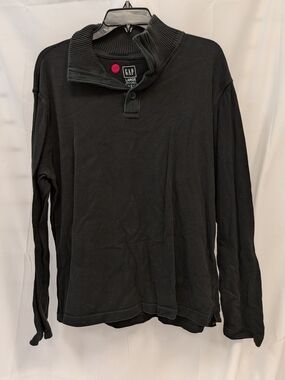 GAP Black Men's  Collar Pullover Cardigan